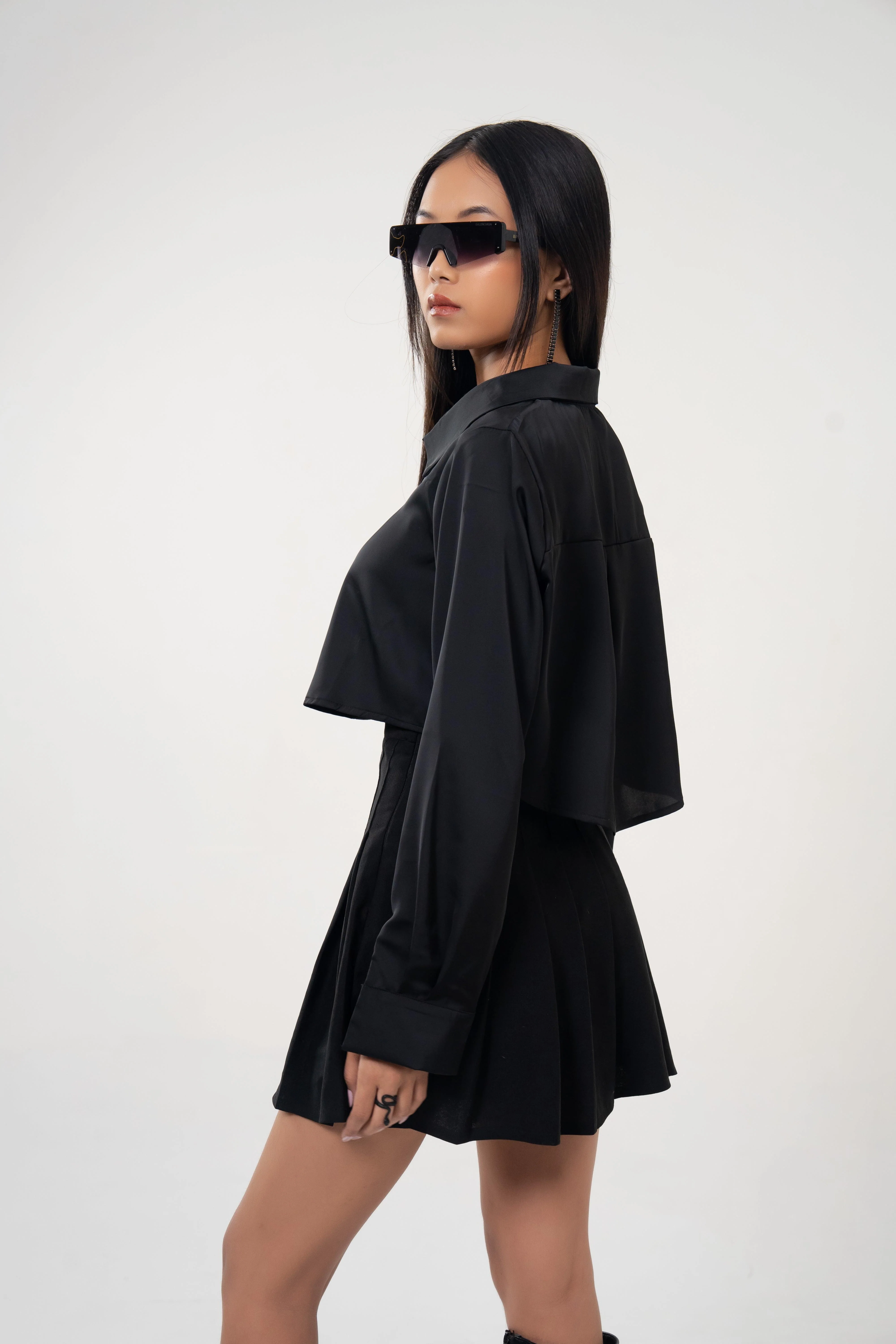 Cropped Satiny Shirt - Image 2